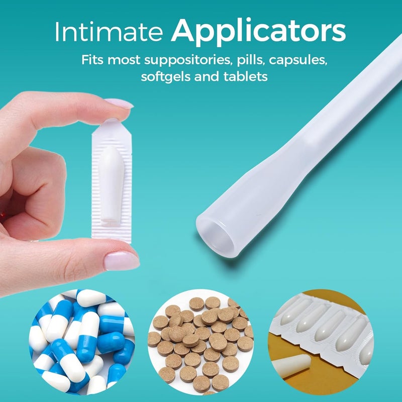 Dizzily 30 Pack Disposable Vaginal Suppository Applicators for Women, Individually Wrapped, Hygienic - Fits Most Boric Acid Suppositories, Pills, Tablet, Cap-sules and Feminine Care Applicator - Image 4